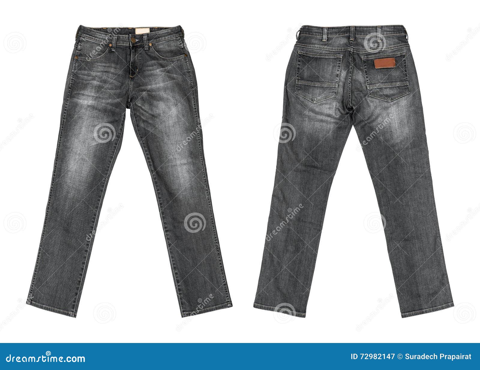 Black Jeans on White Background Stock Image - Image of silhouette ...