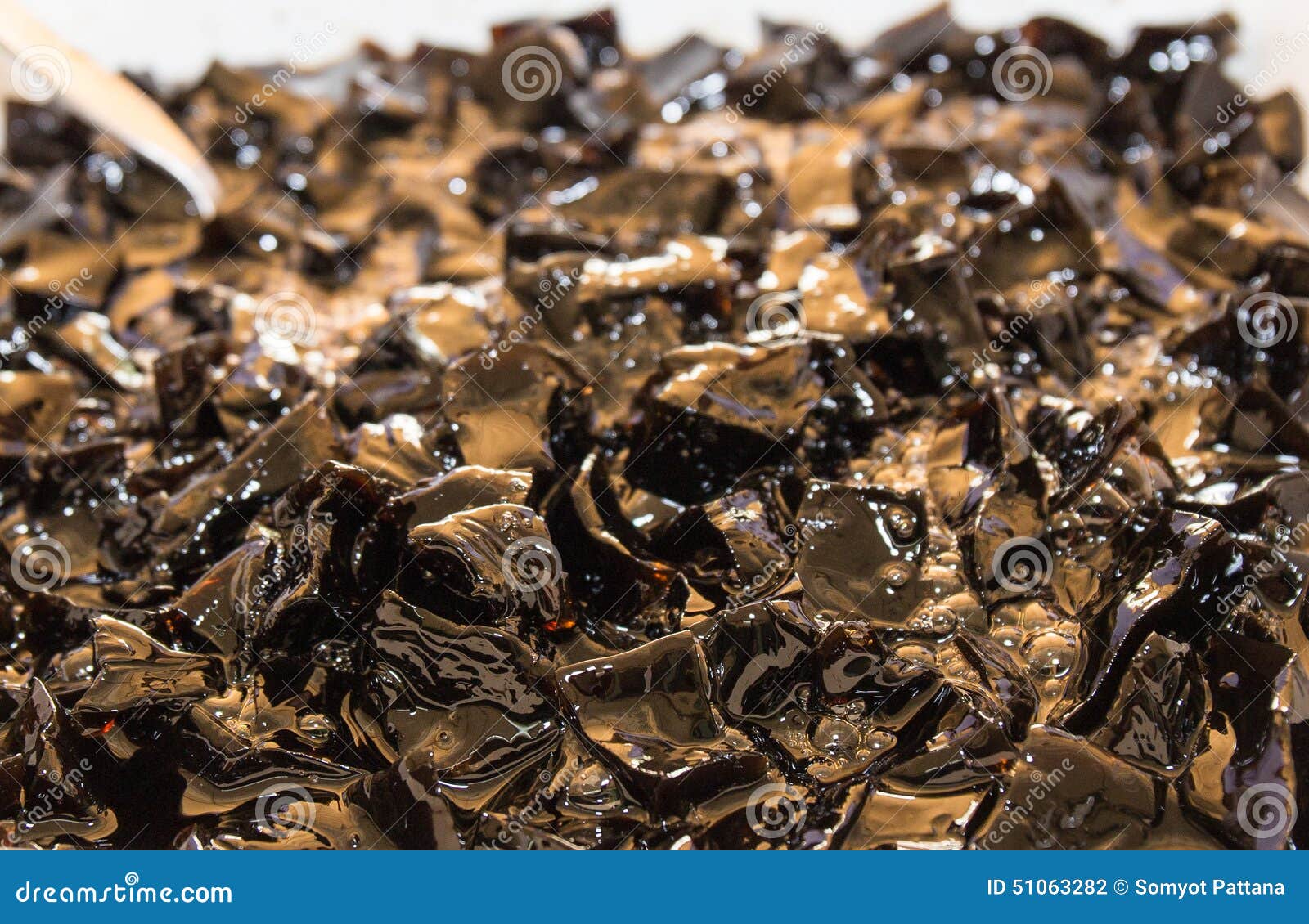 Black Jelly A Type Of Chinese Dessert With Ice Milk. One Of Beverage
