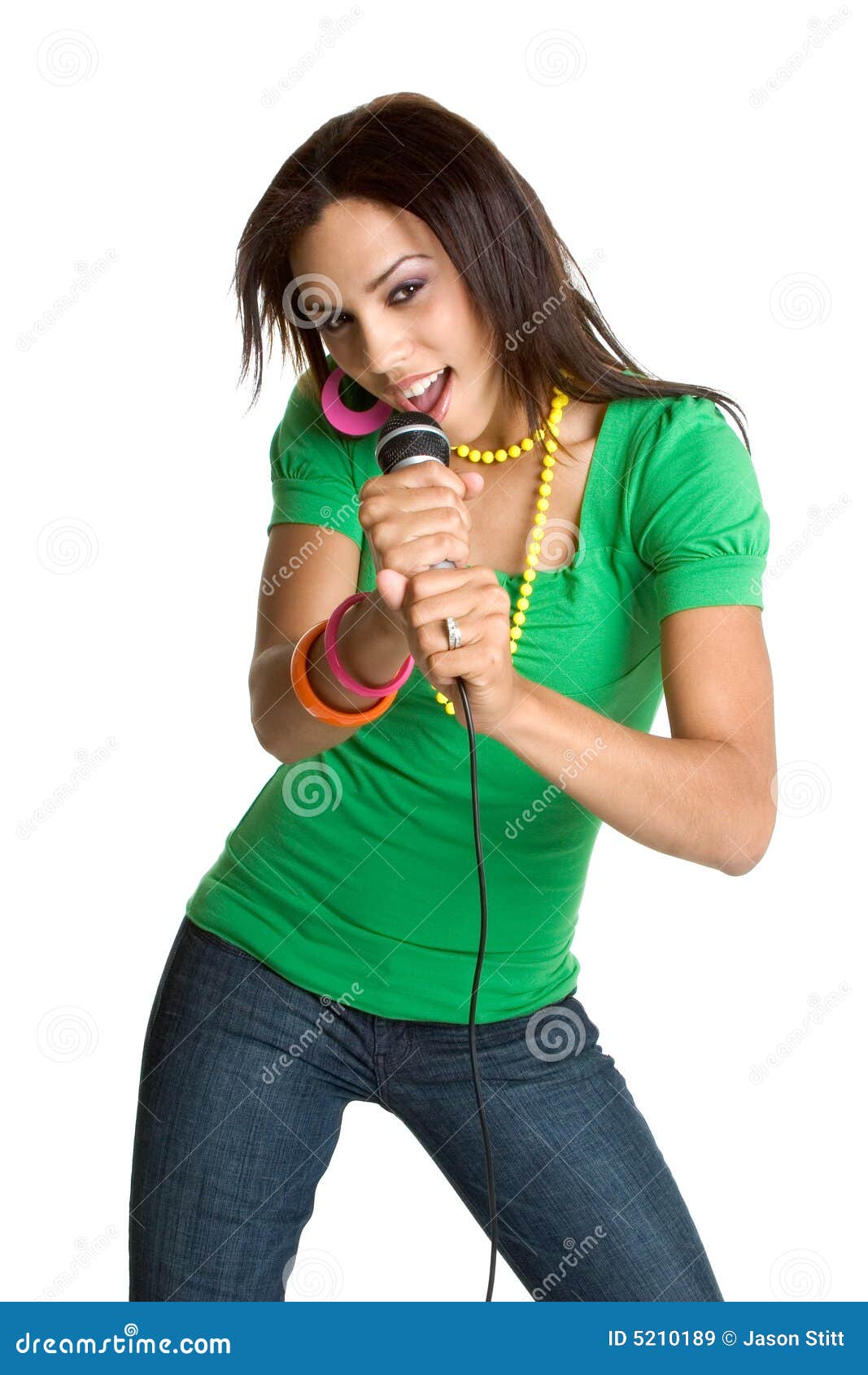 Black Karaoke Singer stock image. Image of rockstar, singer 5210189