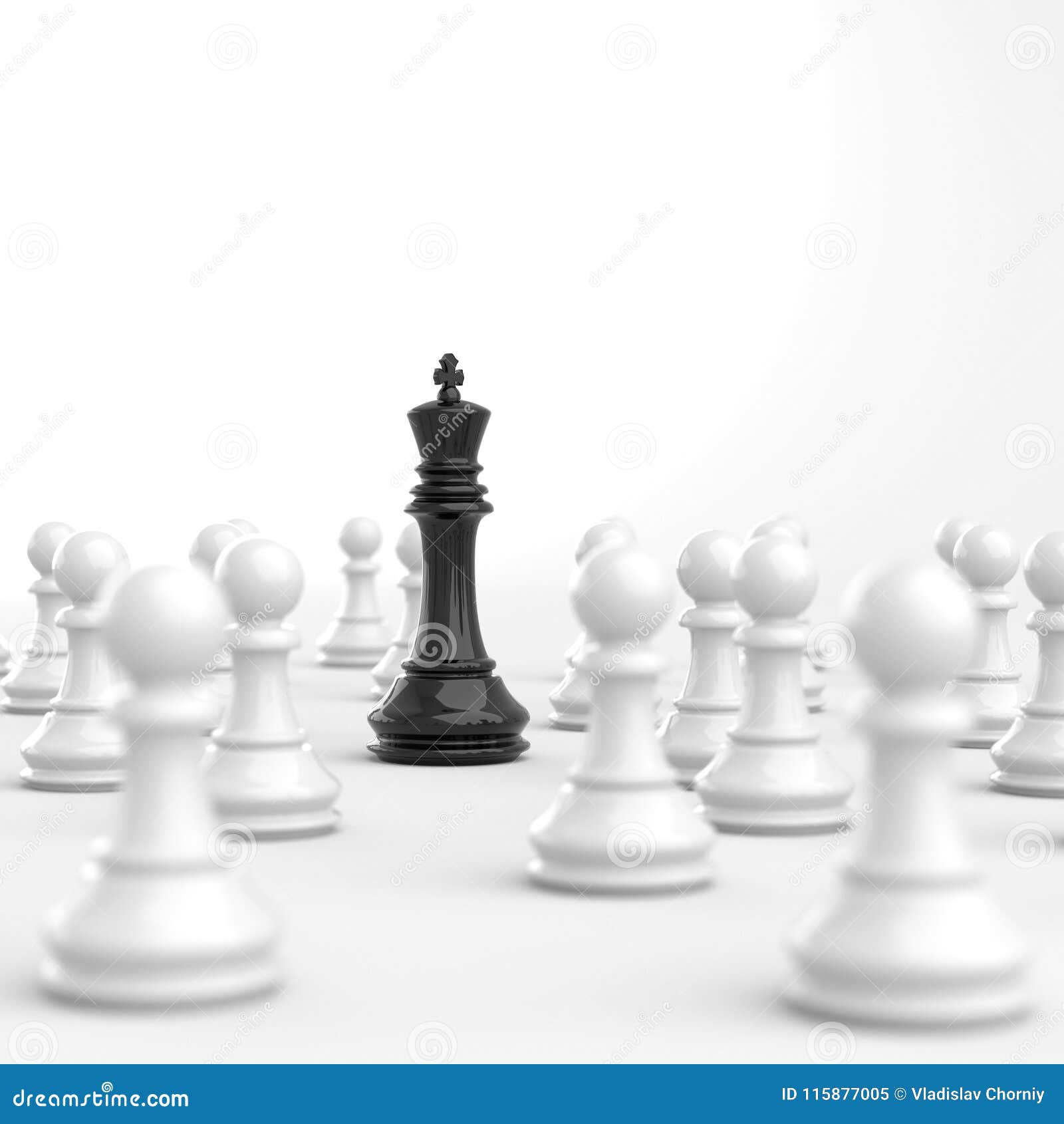 Black king of chess stock illustration. Illustration of pieces - 115877005
