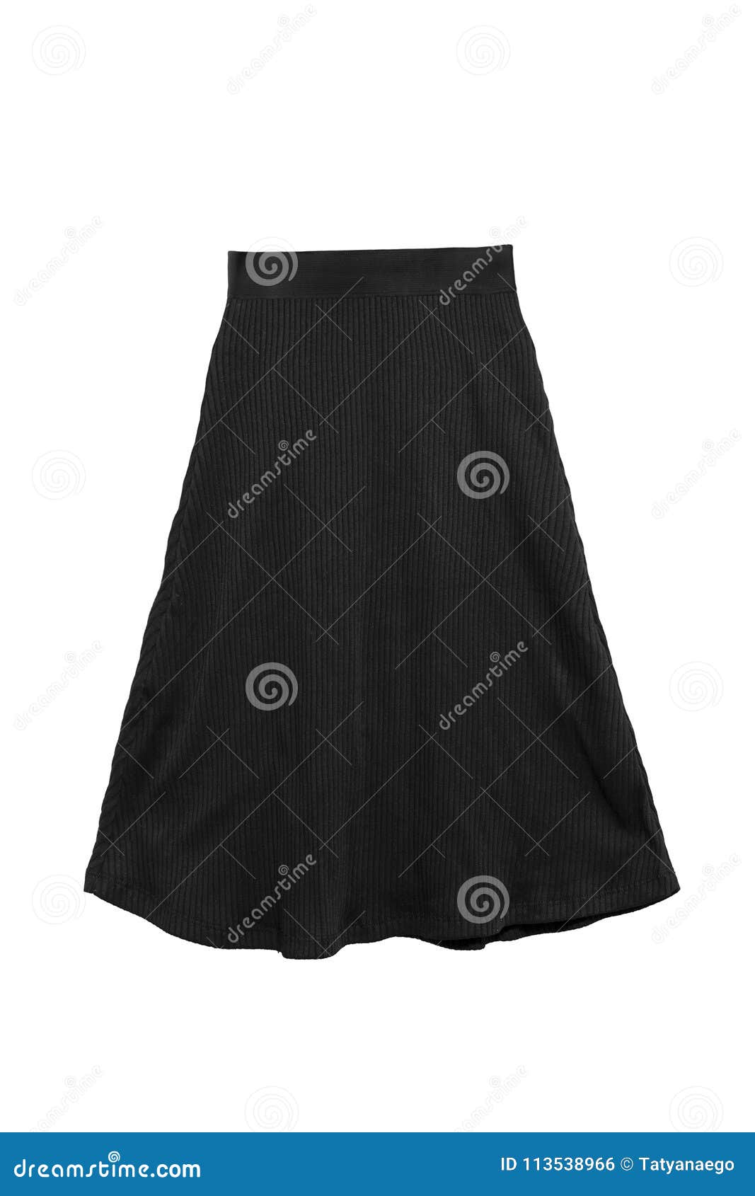Black skirt isolated stock photo. Image of studio, shopping - 113538966