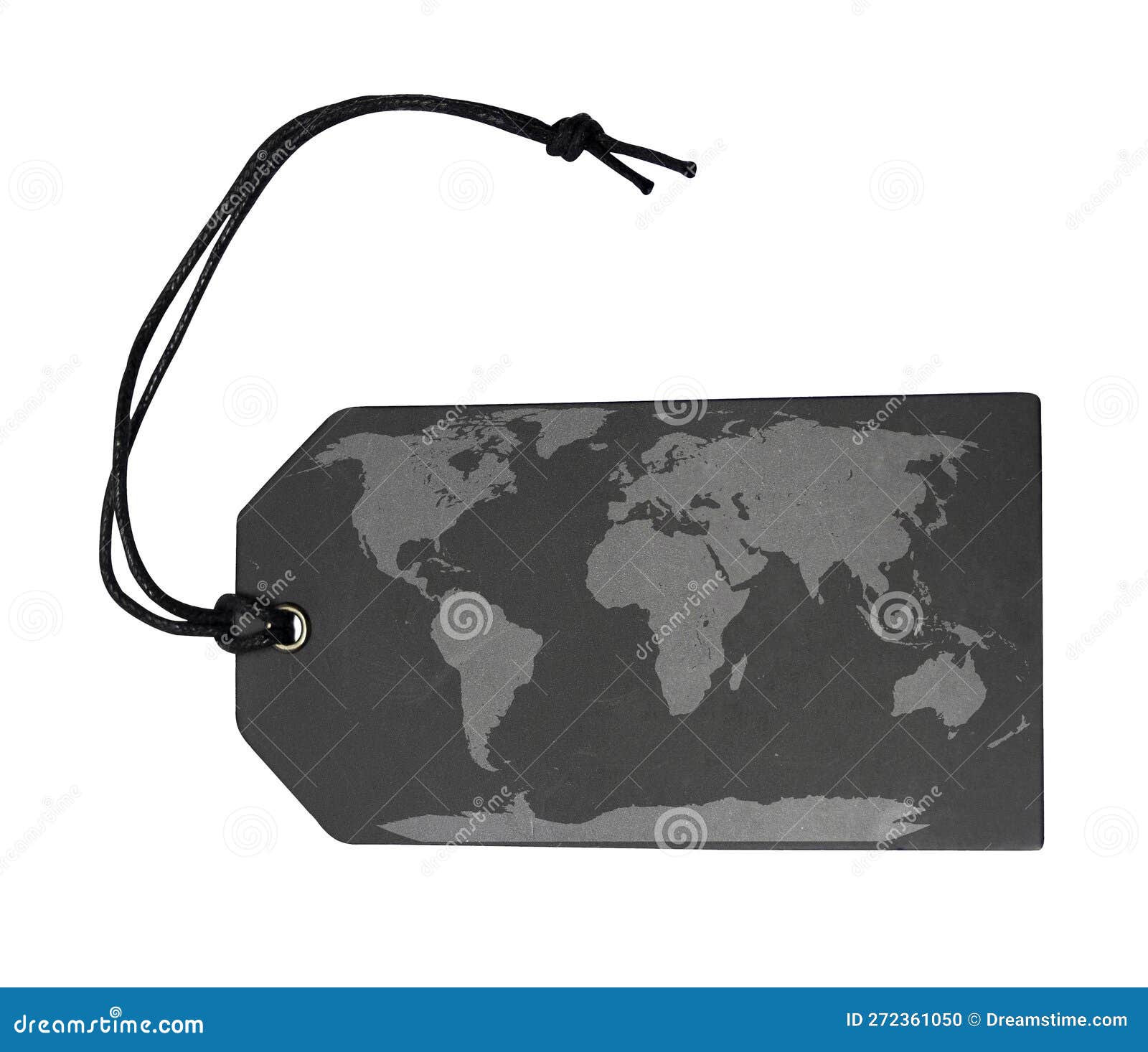 black label with grey world mapa