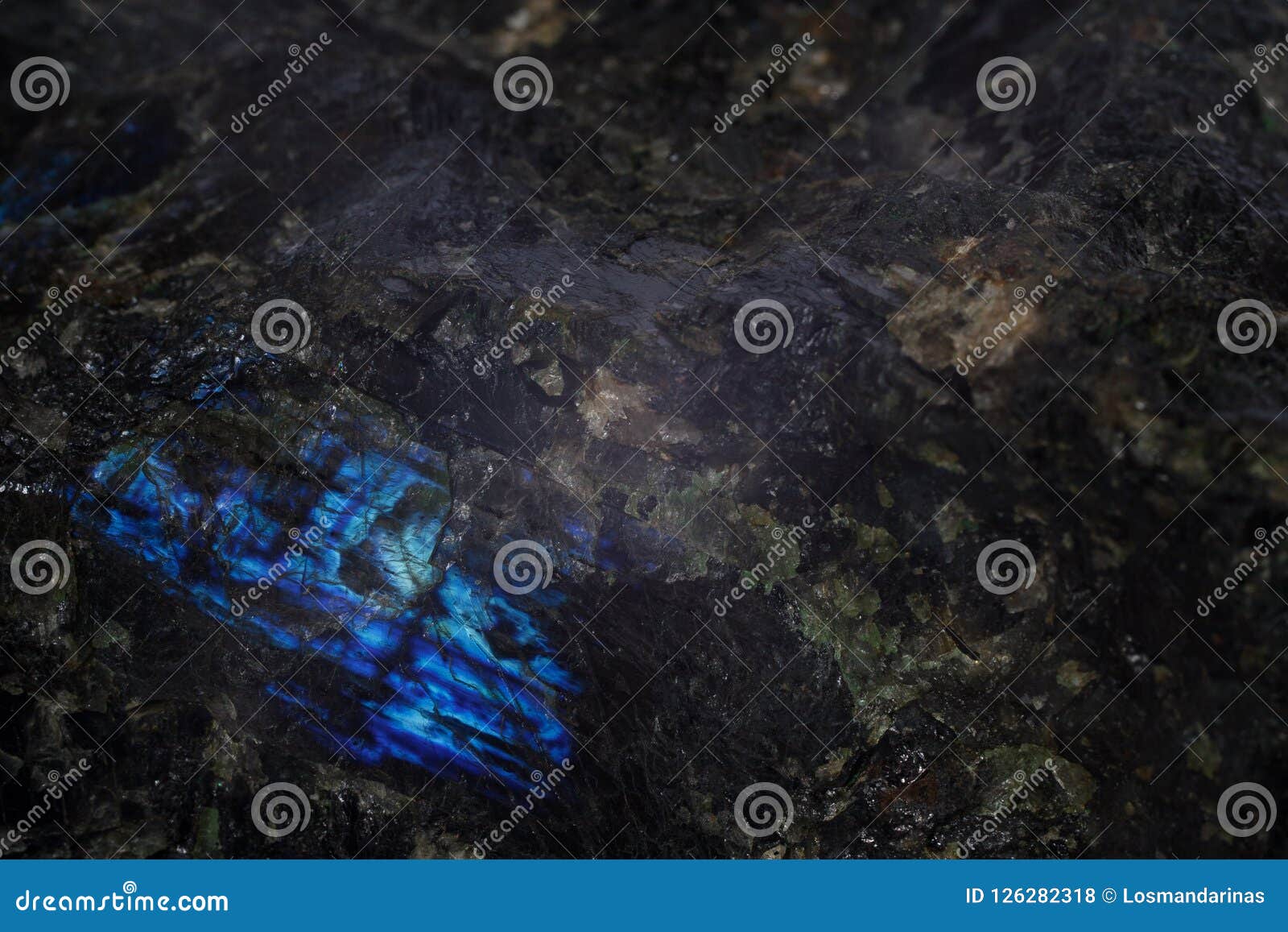 Black Labradorite Mineral Isolated Stock Photo - Image of mineral ...