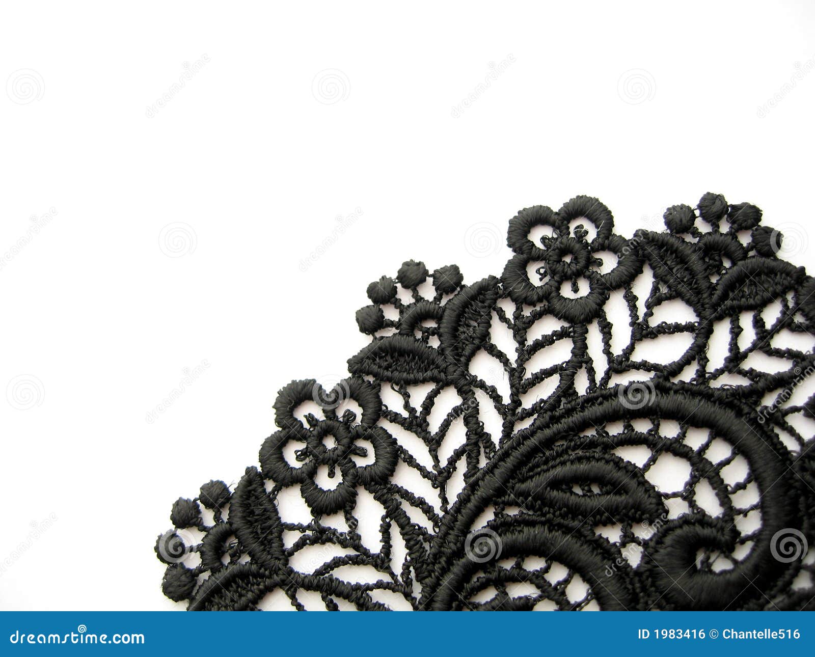 Black Lace On White Background Stock Photo 337308737