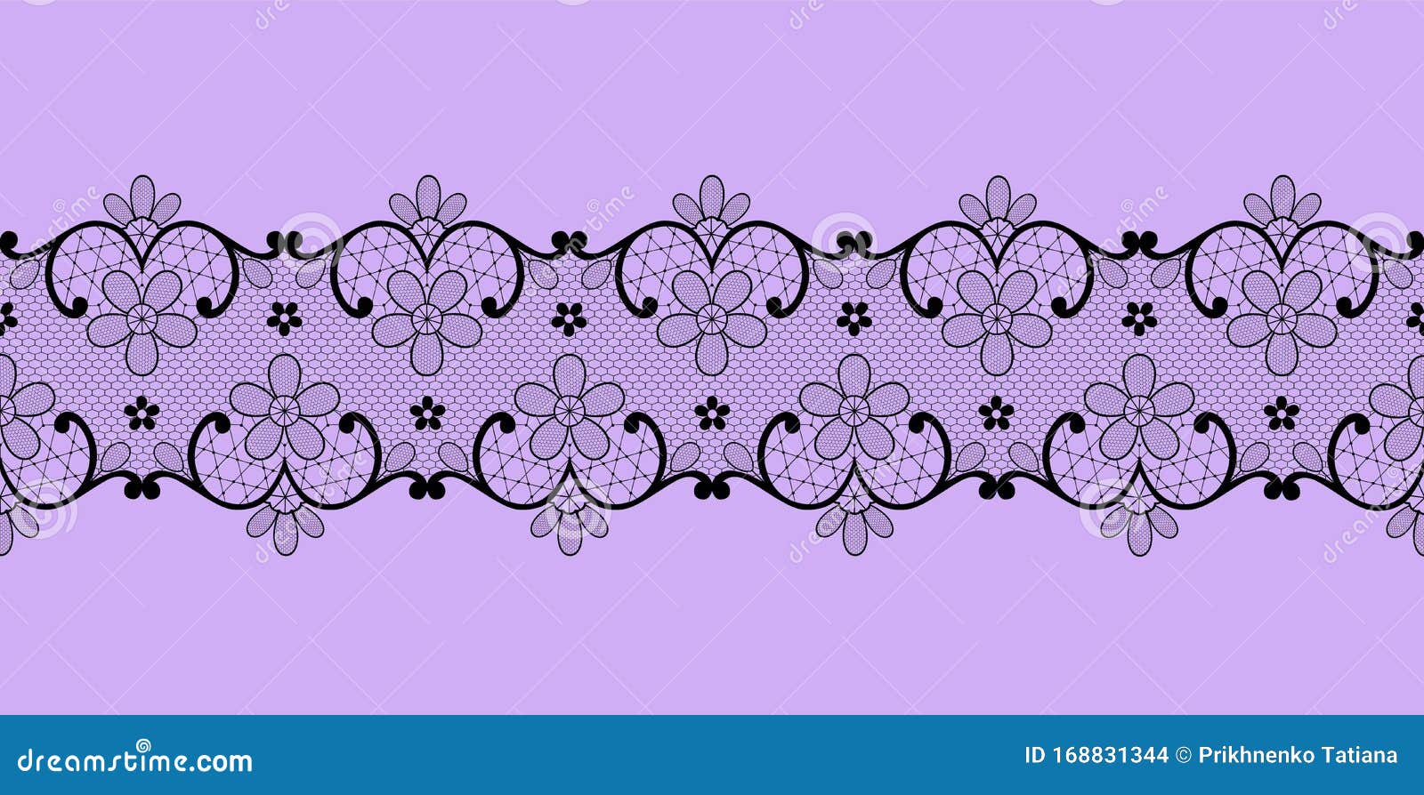 Black lace border stock vector. Illustration of ribbon - 168831344