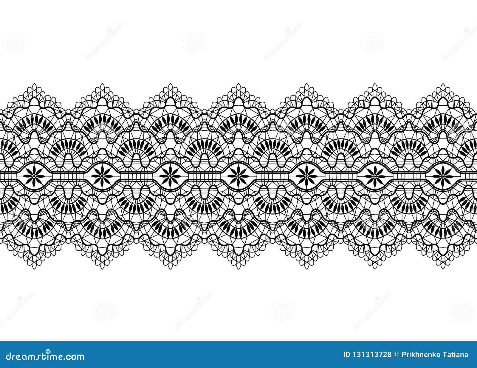 Black lace border stock vector. Illustration of silhouette - 131313728