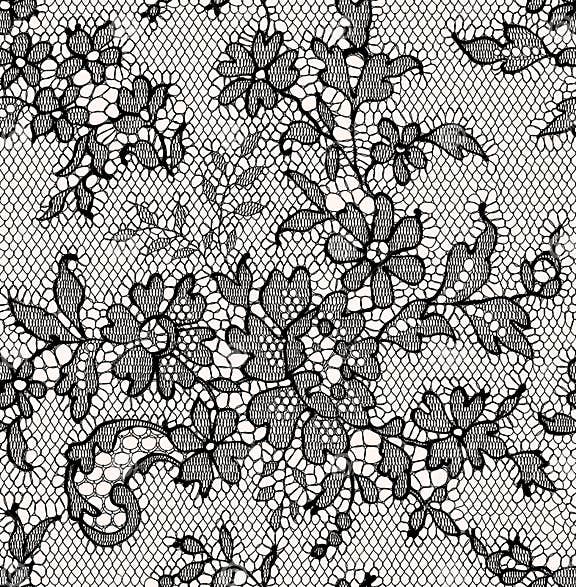 Black Lace. Seamless Pattern Stock Vector - Illustration of fashionable ...