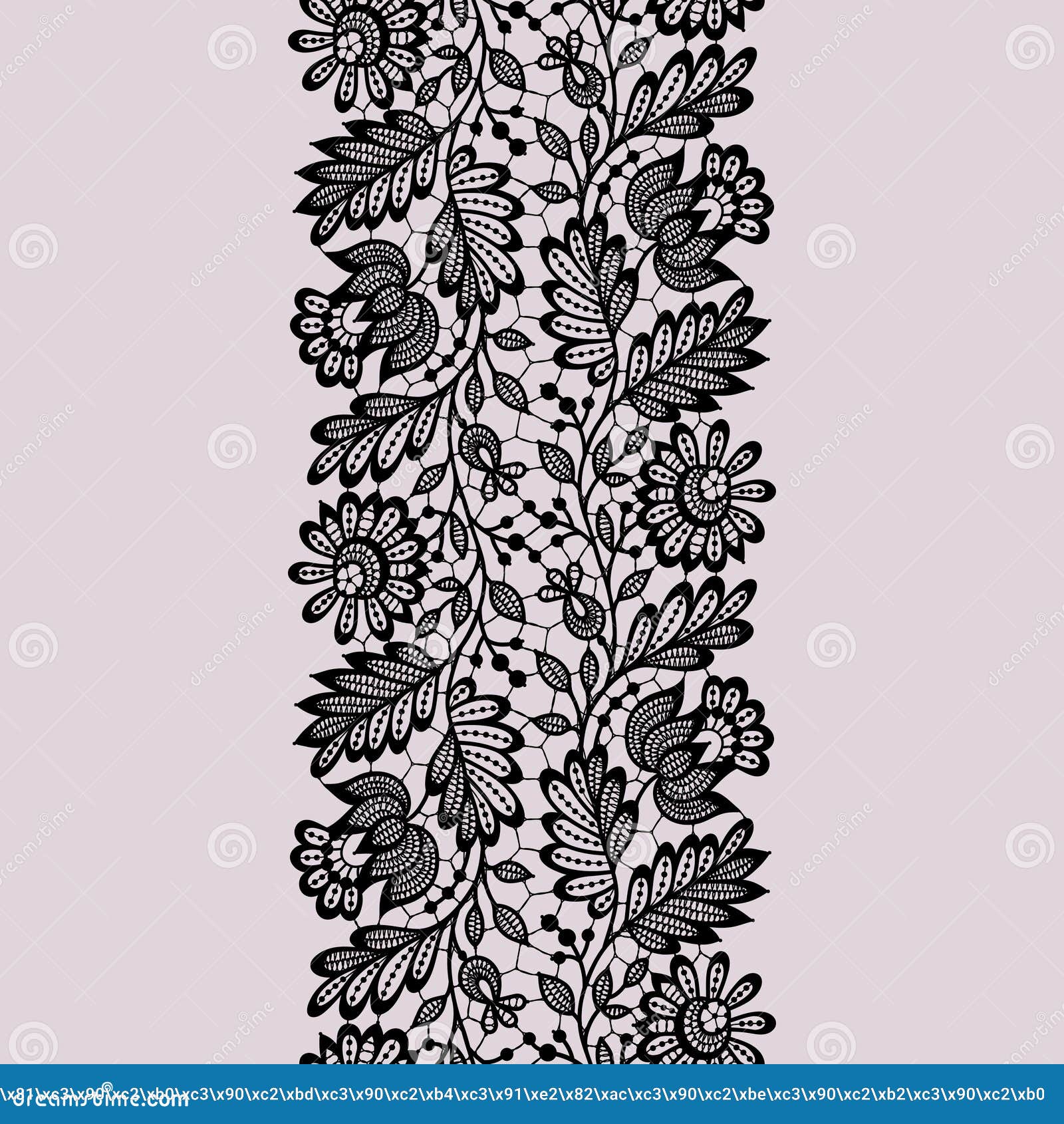 Black Lace Seamless Pattern. Stock Vector - Illustration of square ...