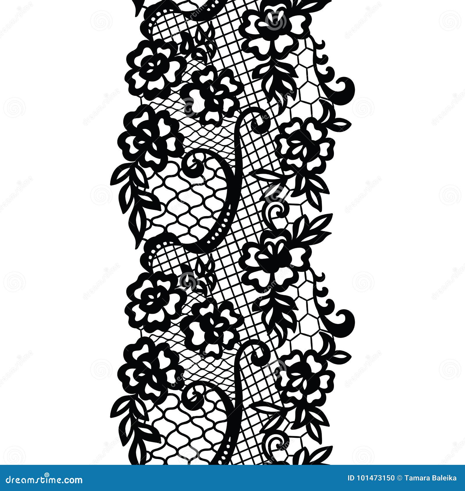 Lacy vintage trim. stock vector. Illustration of edging - 101473150