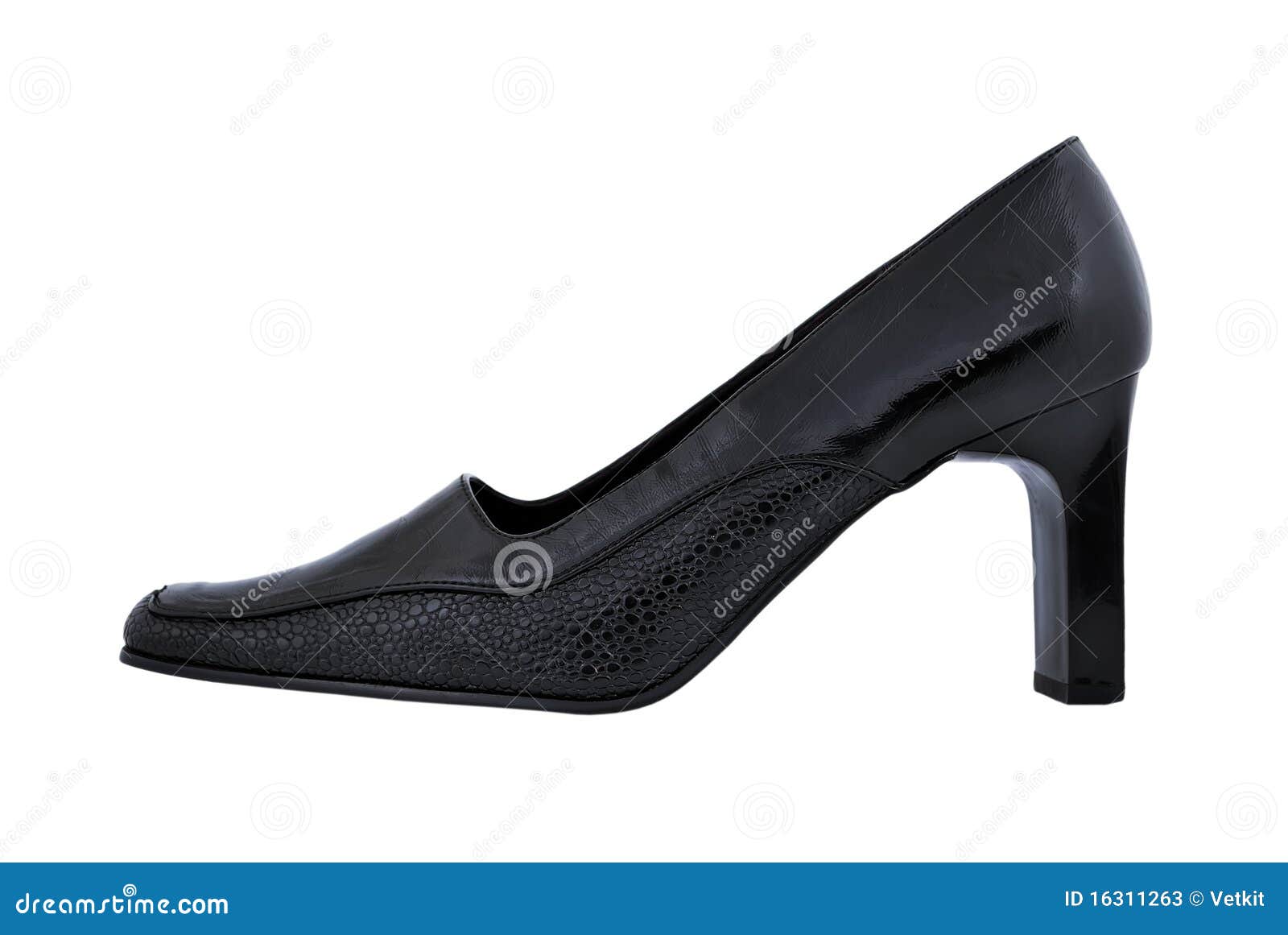 Black ladies shoes stock image. Image of black, high - 16311263