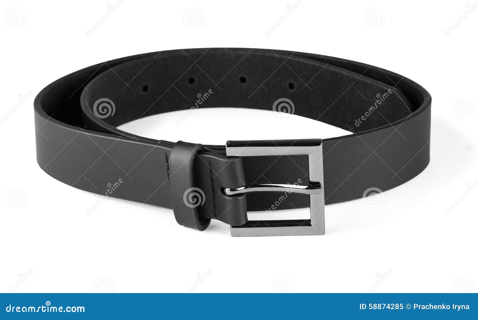 Black leather belt stock image. Image of chrome, loop 58874285