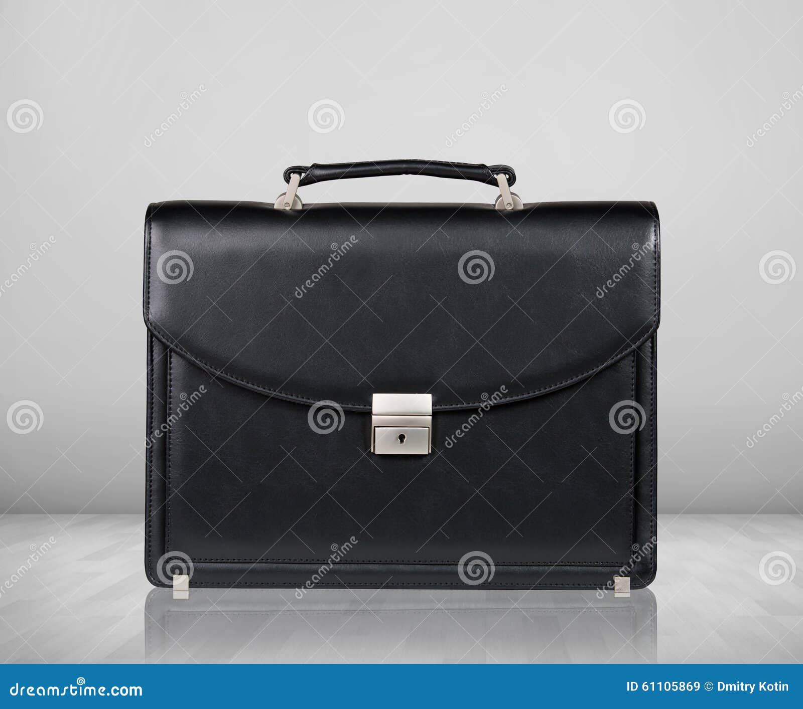 Black leather briefcase stock image. Image of packing - 61105869