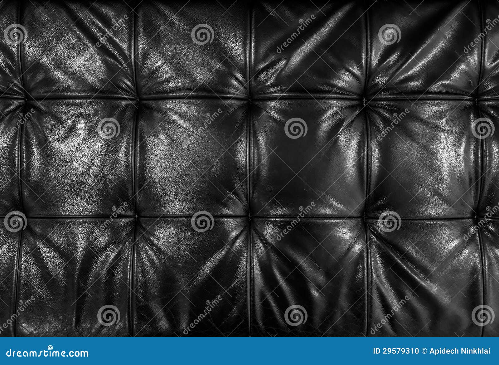 Black leather cushion stock photo. Image of furniture 29579310