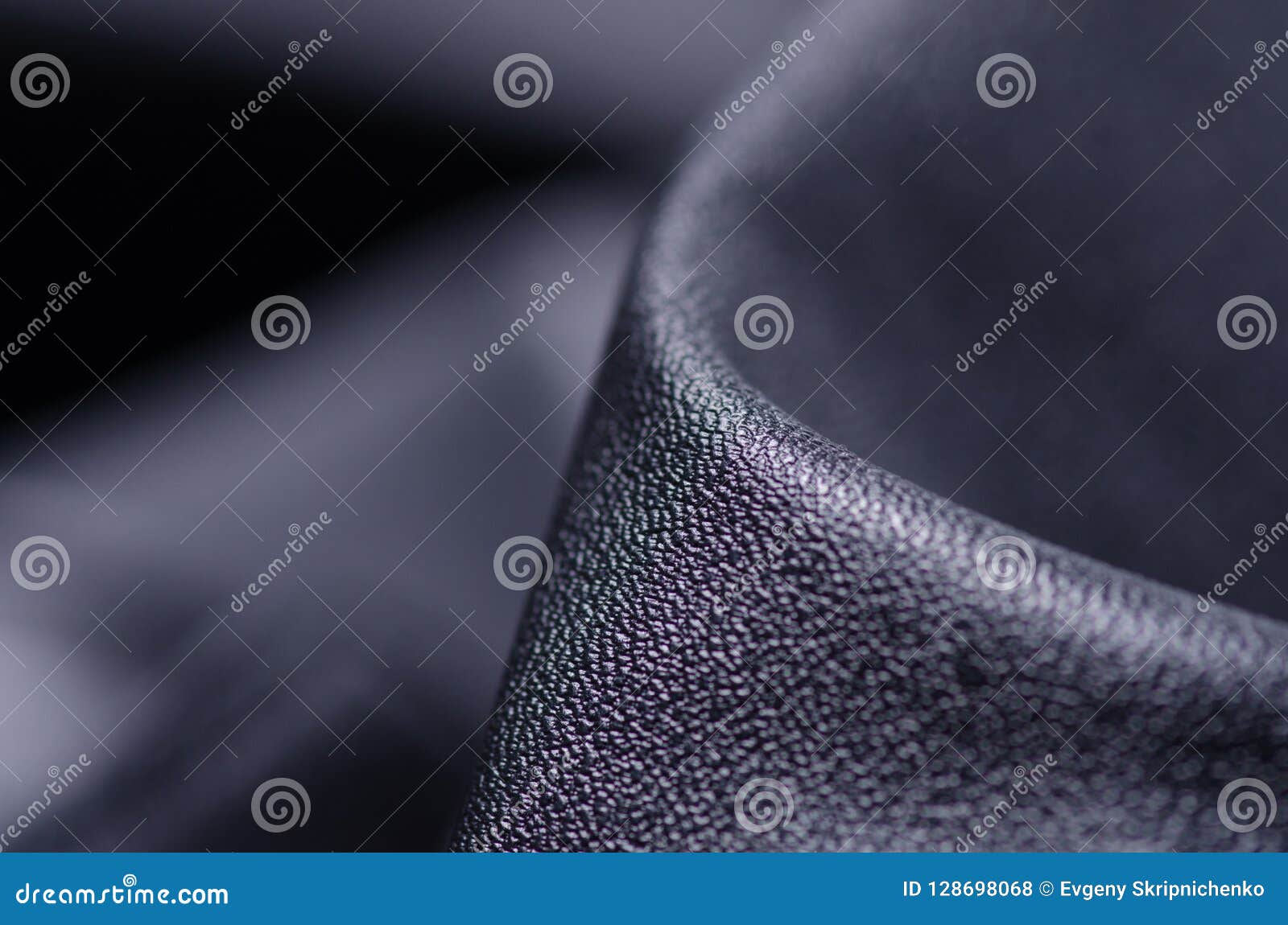 Black Leather Fabric Textile Material Texture Macro Stock Photo - Image ...