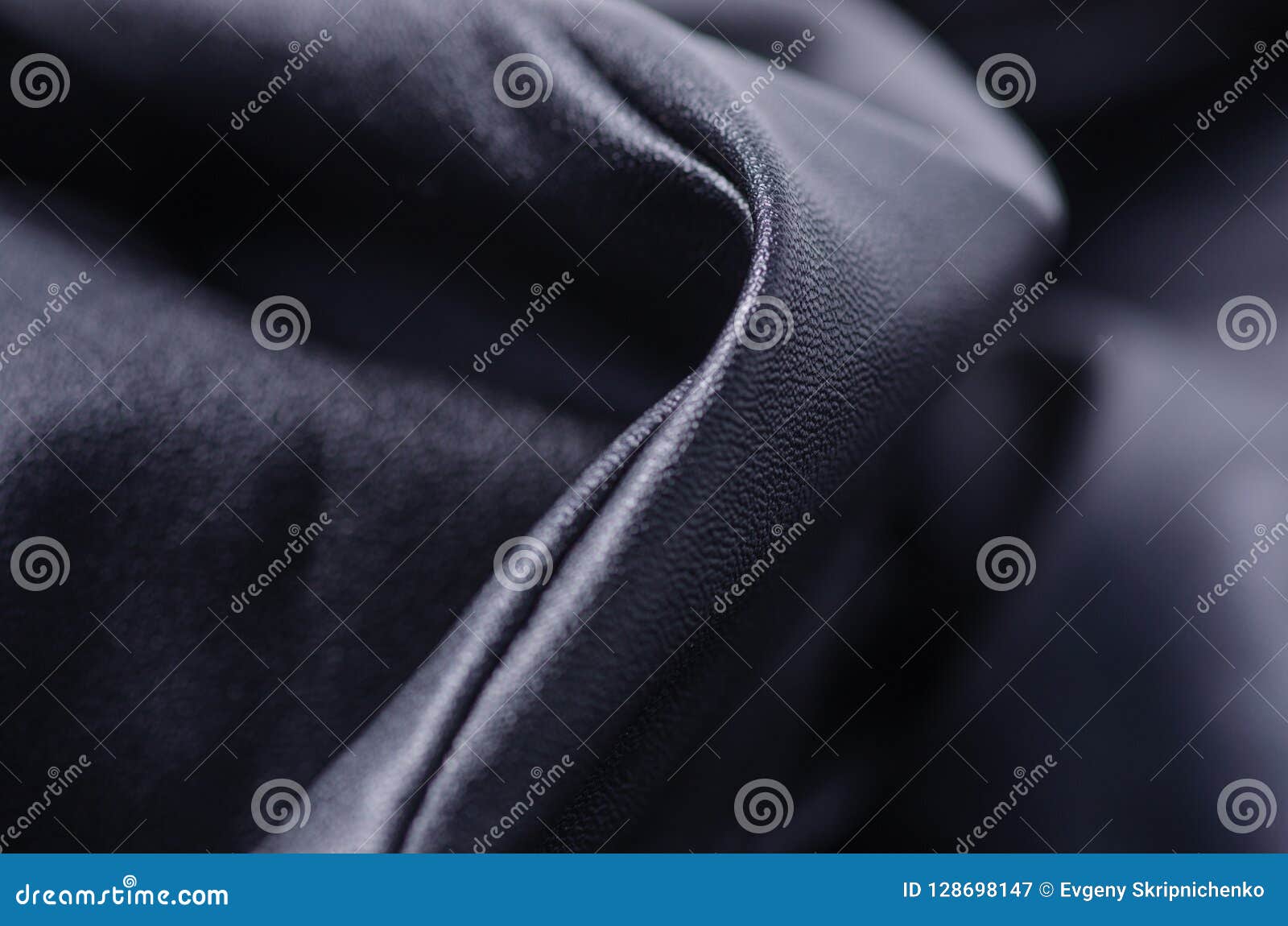 Black Leather Fabric Textile Material Texture Macro Stock Image - Image ...