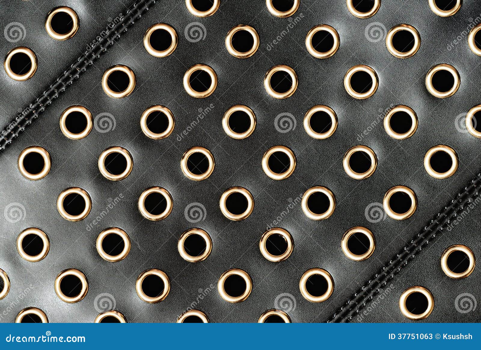 Black leather with holes stock image. Image of accessories 37751063