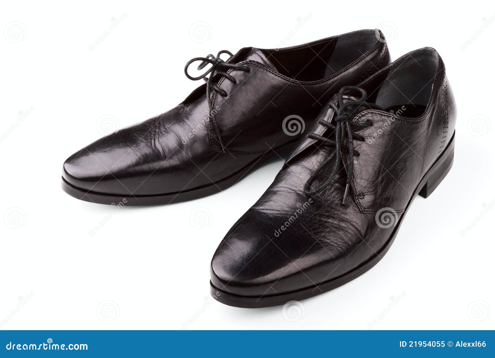 Black LEATHER MAN S SHOES stock image. Image of sole - 21954055