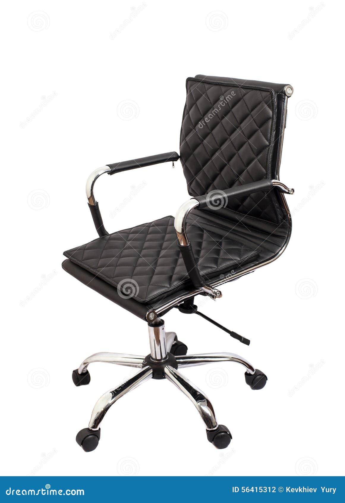 Black Leather Office Armchair Stock Photo Image of luxury, isolated