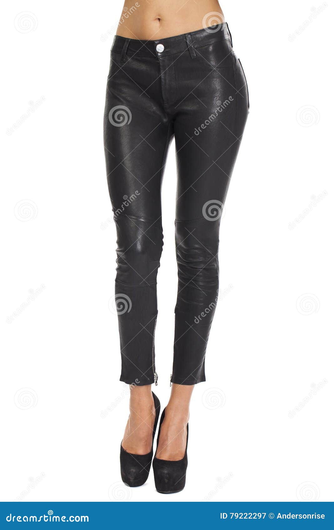 Black leather pants stock image. Image of glamour, shoes - 79222297