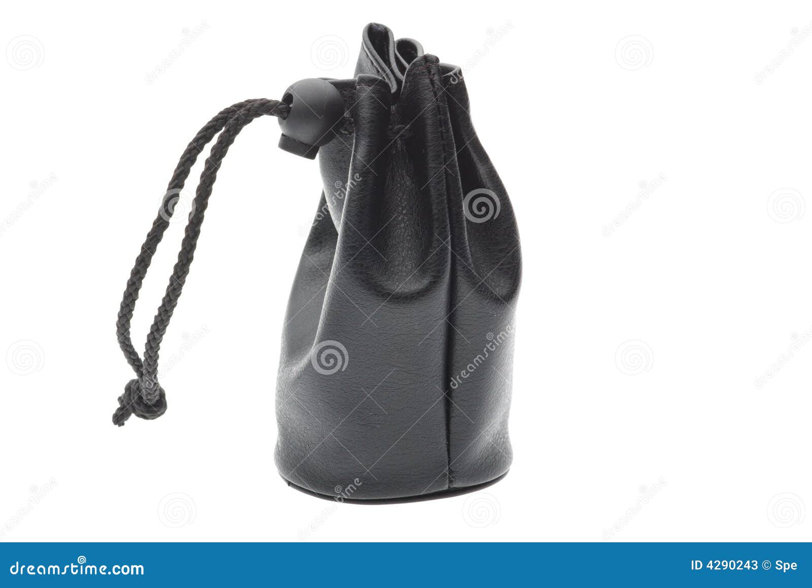 Black leather pouch stock image. Image of pouch, empty - 4290243