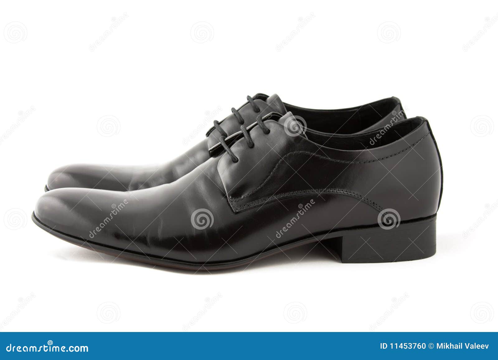 Black leather shoes stock photo. Image of shoes, wardrobe - 11453760