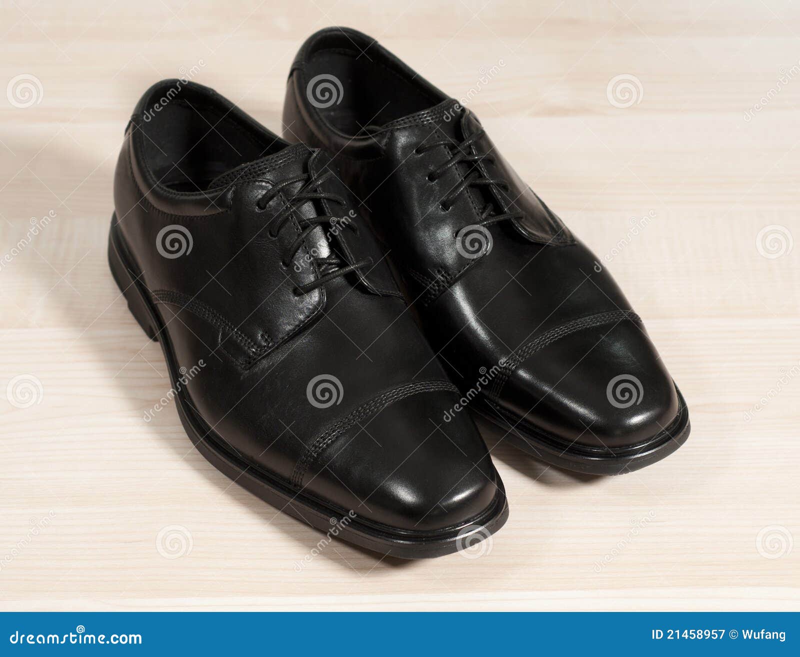 Black Leather Shoes stock image. Image of cloth, traditional - 21458957