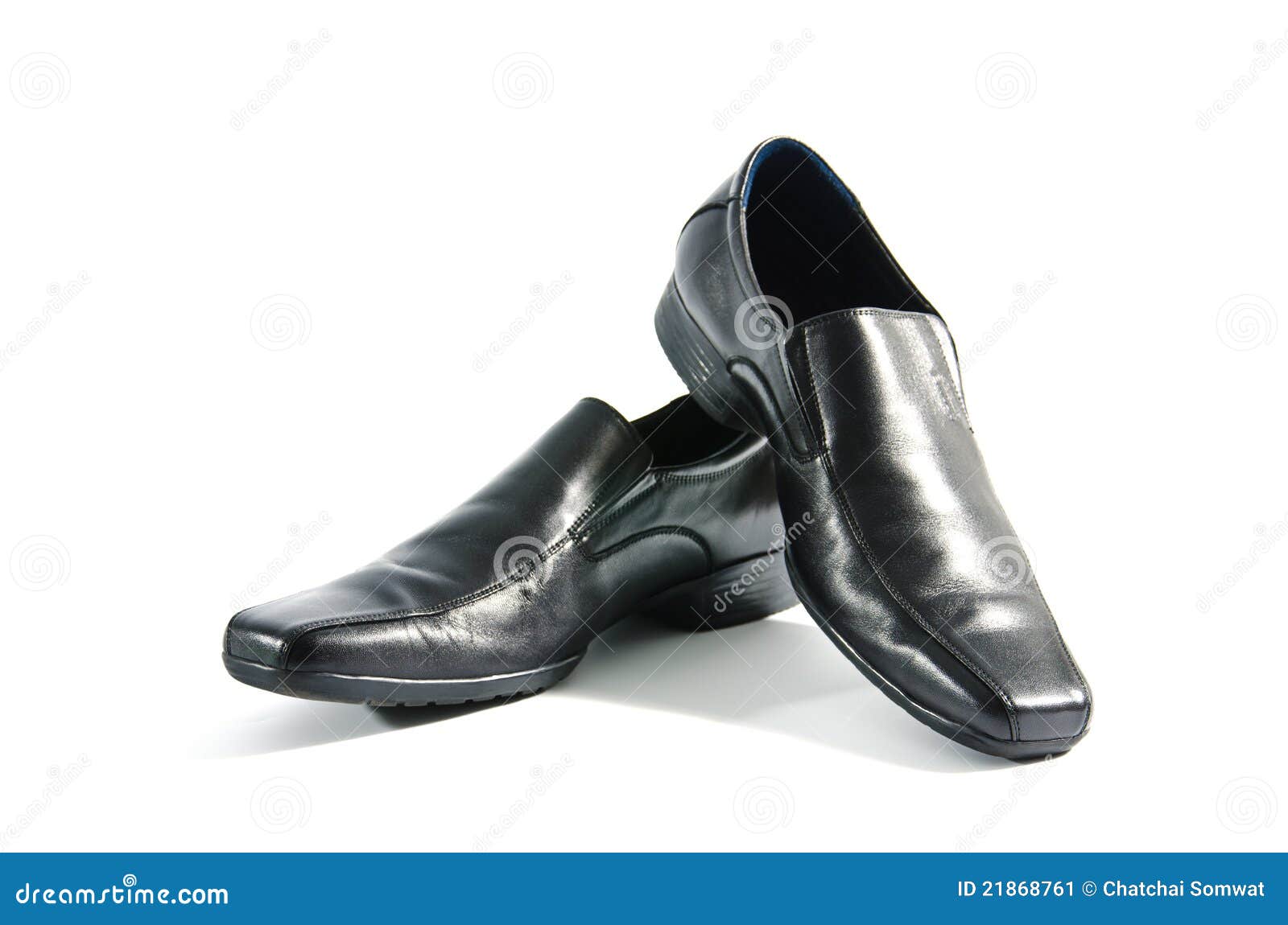 Black leather shoes stock image. Image of clothing, background - 21868761