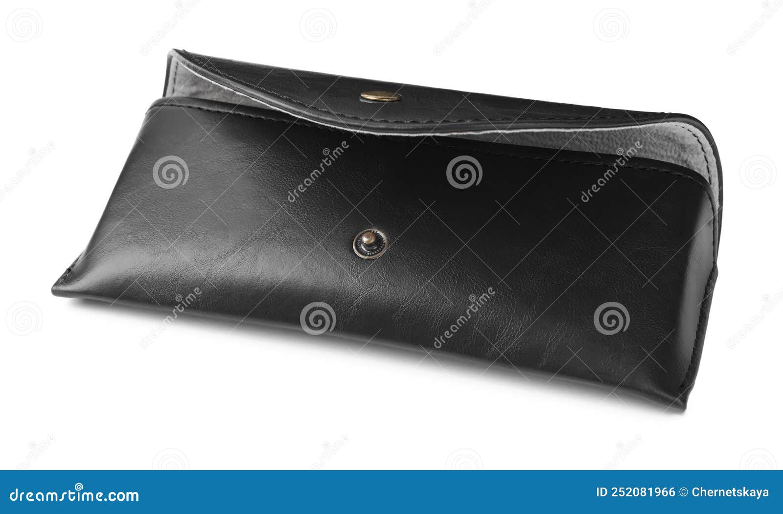 Black Leather Sunglasses Case Isolated on White Stock Photo Image of