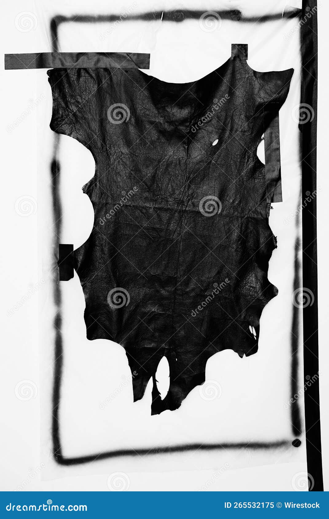 Black Leather Tape Skin on a White Background Stock Image Image of