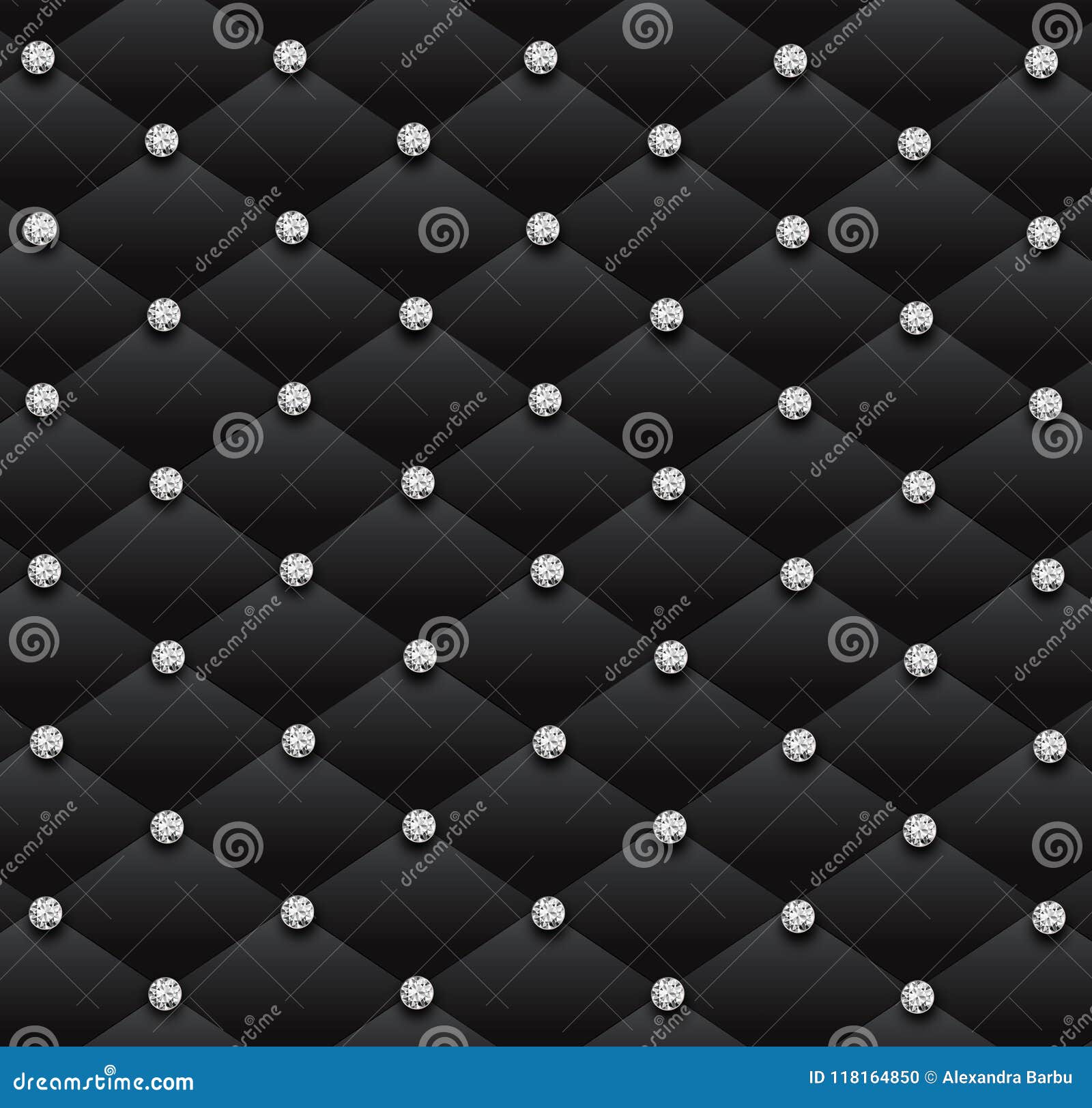 black sofa diamonds leather glamour pattern background