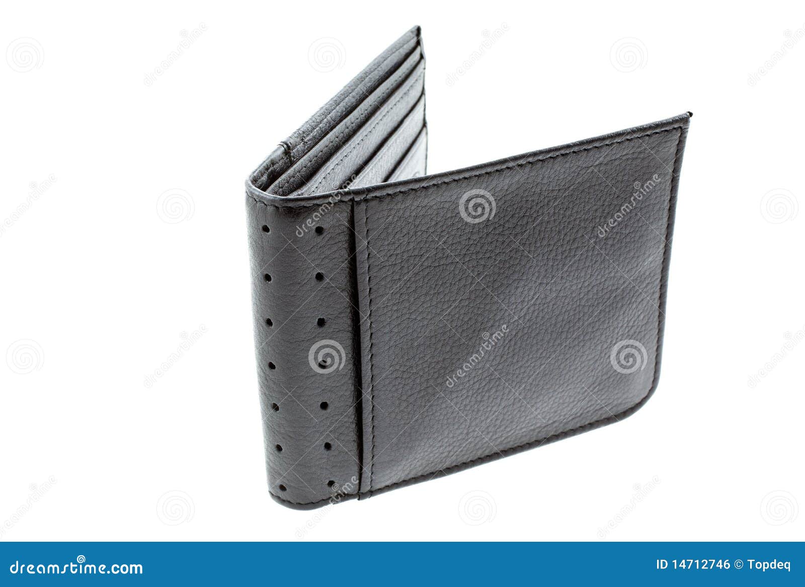 Black Leather Wallet Isolated Stock Photo - Image of isolated, object ...