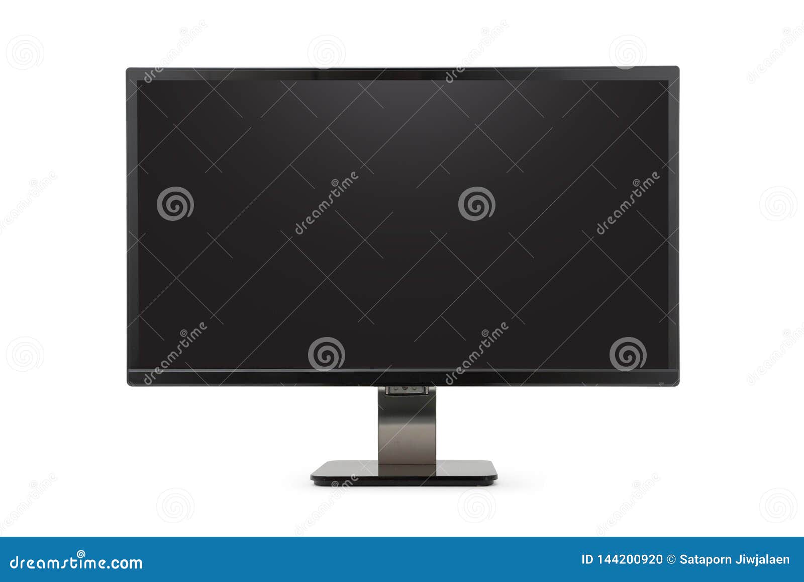 Black Led Tv Television Screen Mockup Mock Up Blank Stock Photo Image