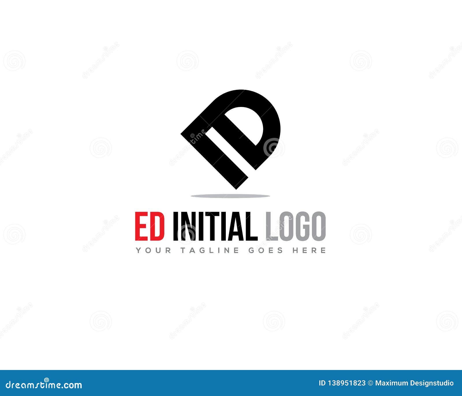 Letter E D initial logo stock vector. Illustration of consultant
