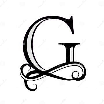 Black Letter G. Capital Letter for Monograms and Logo. Beautiful Letter ...