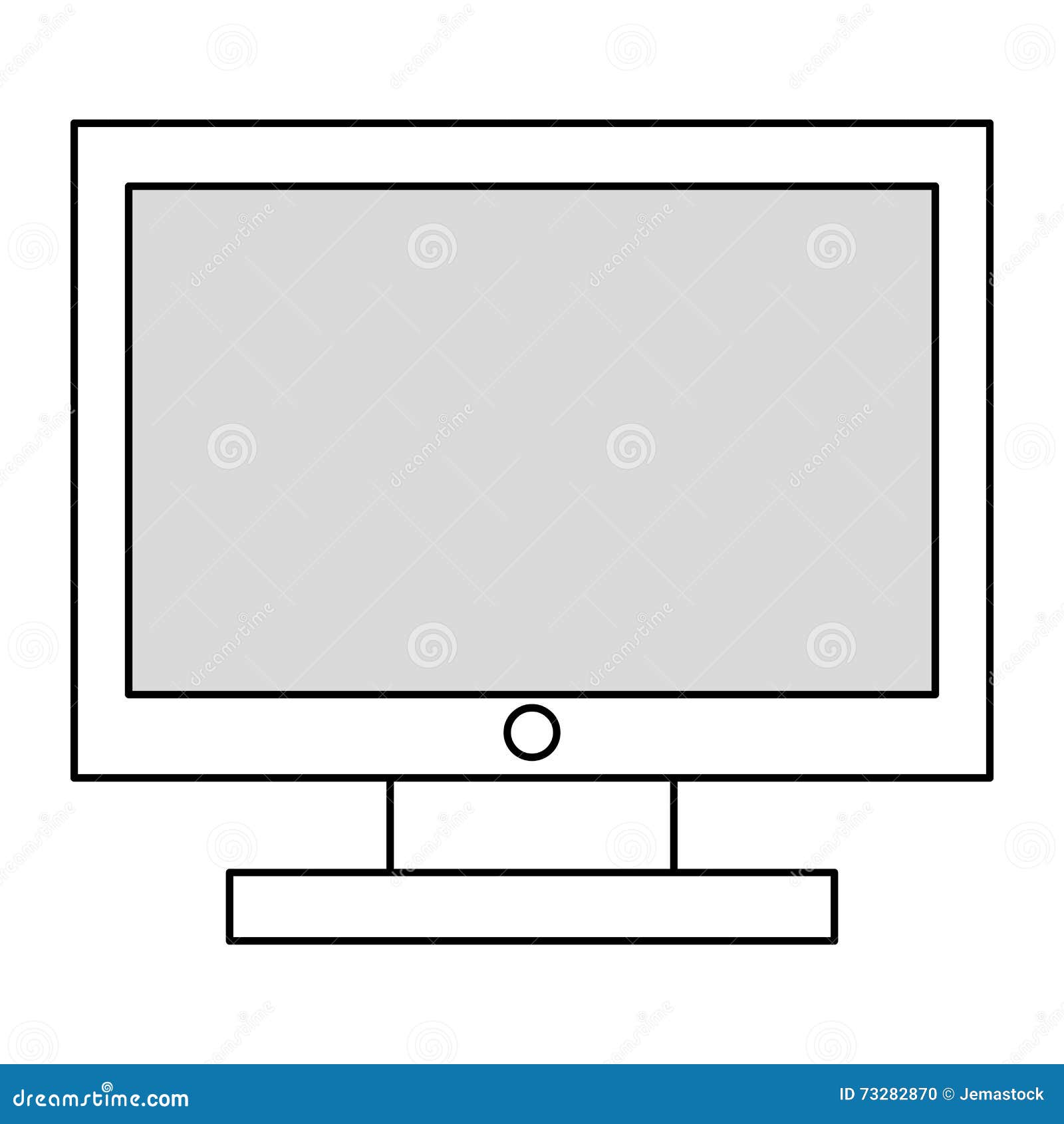 Simple drawing of a desktop computer, cartoon, no background on Craiyon