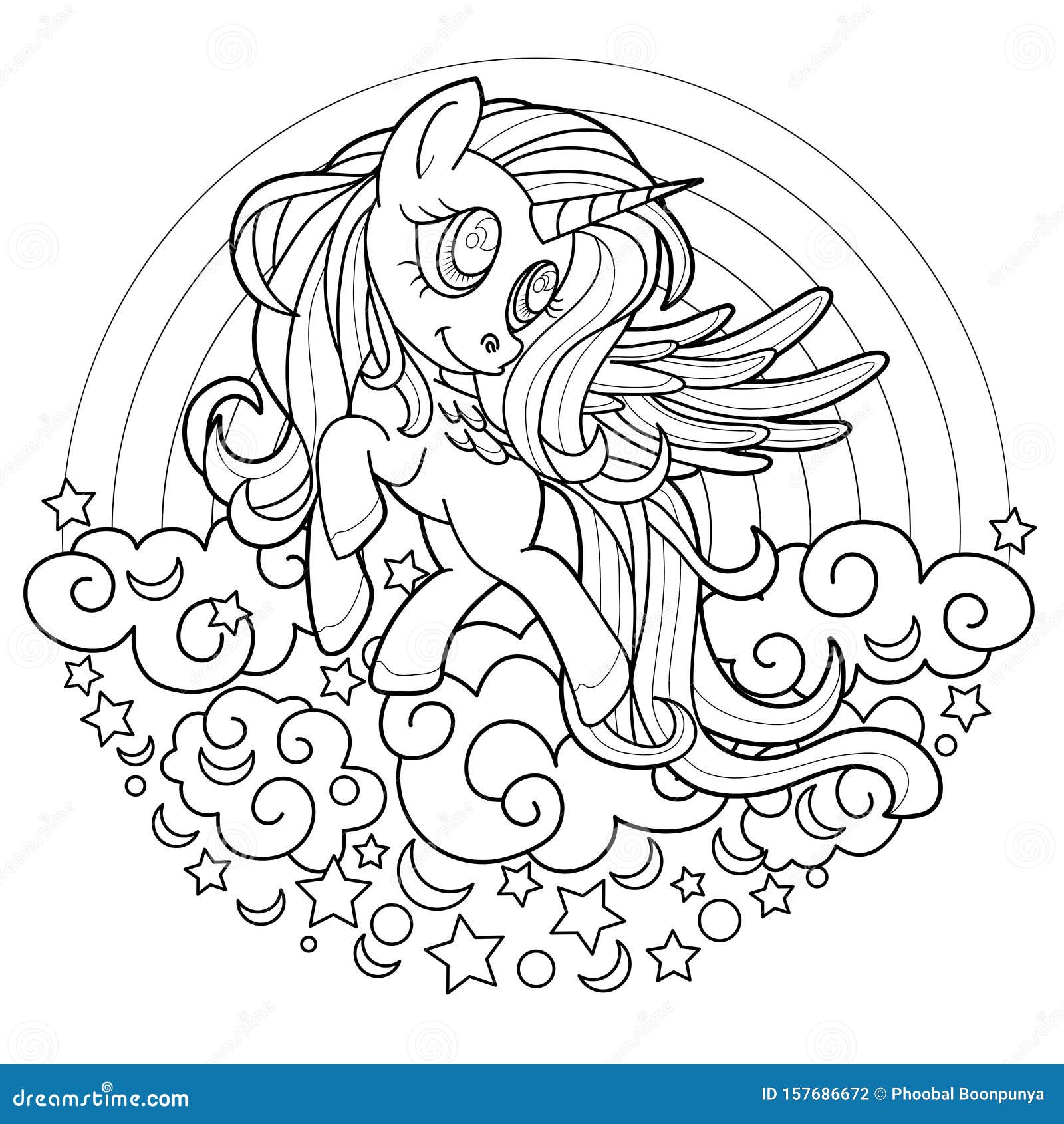 My Little Pony coloring page with unicorn