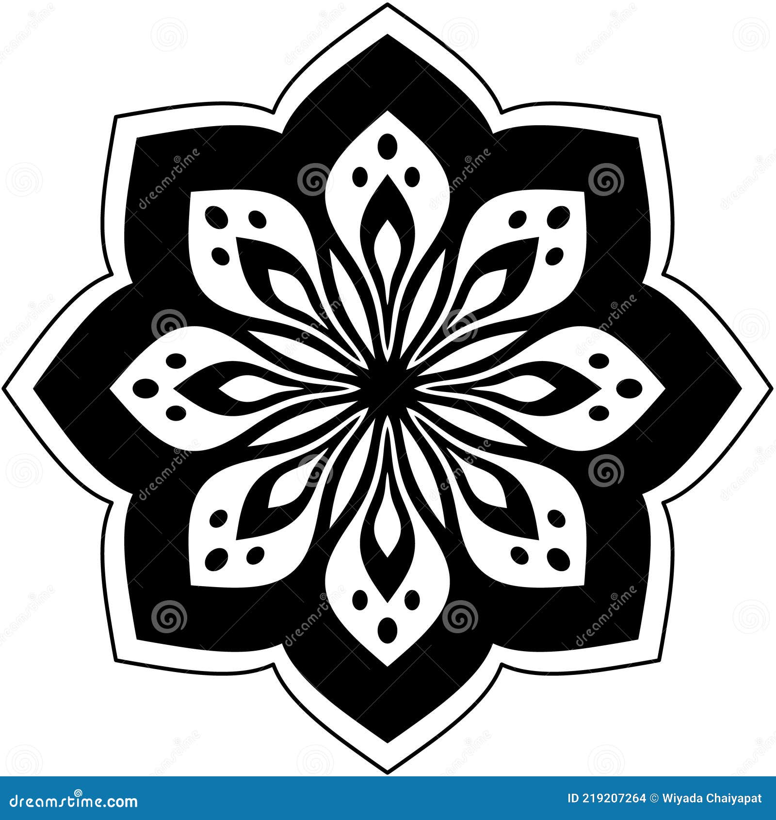 Black Line Flower Pattern on White Background Stock Vector Illustration of communication