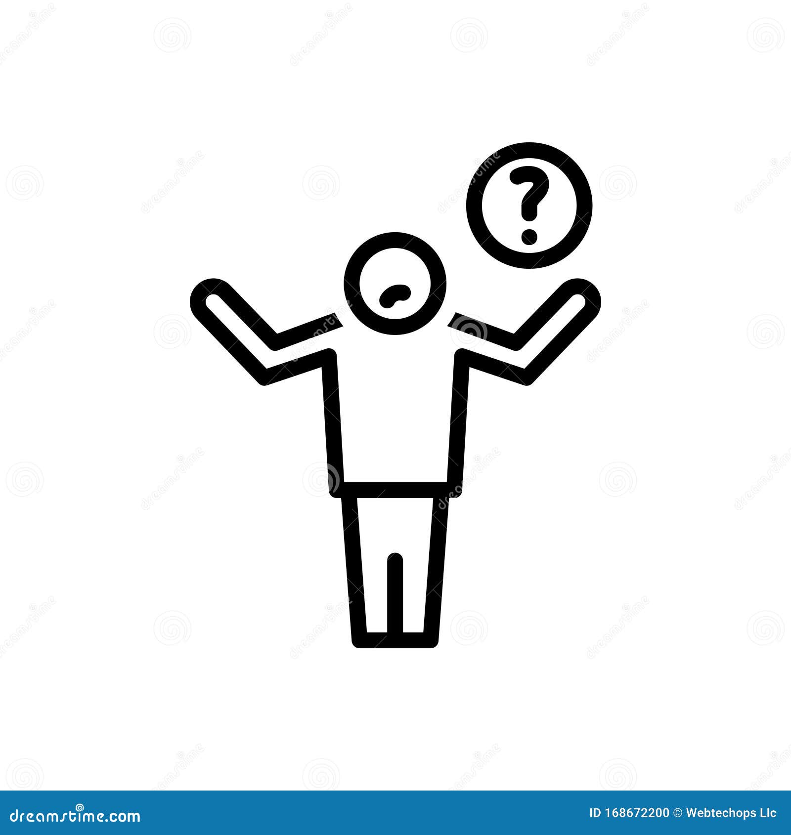 black line icon for know, learn and understand
