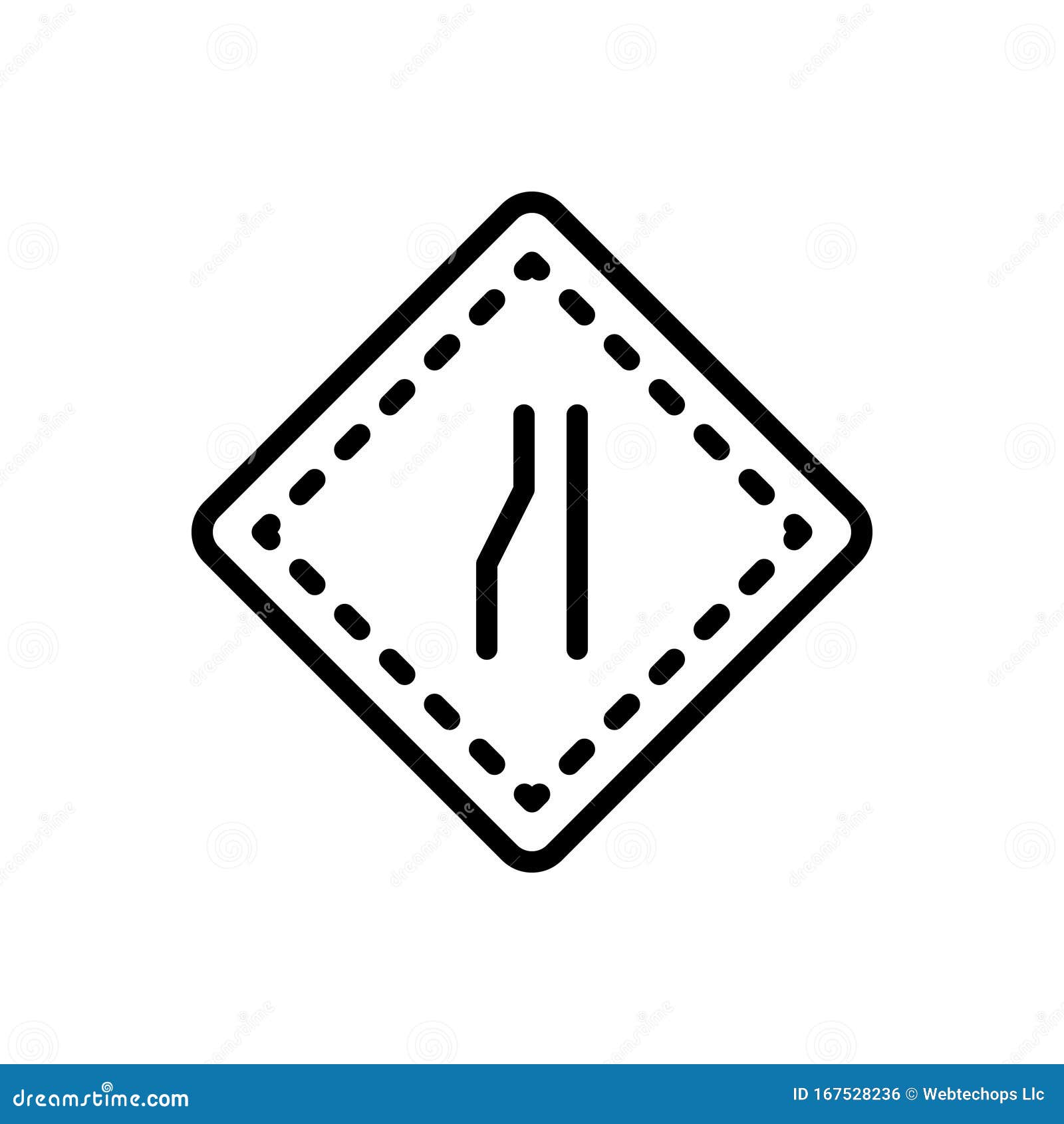 black line icon for narrow, parochial and highway