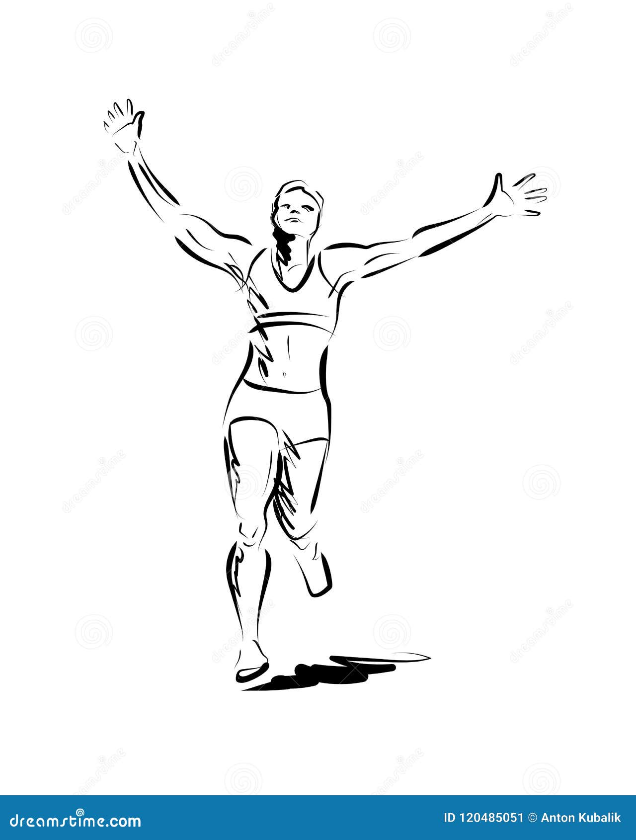 runner vector sketch 16776903 Vector Art at Vecteezy