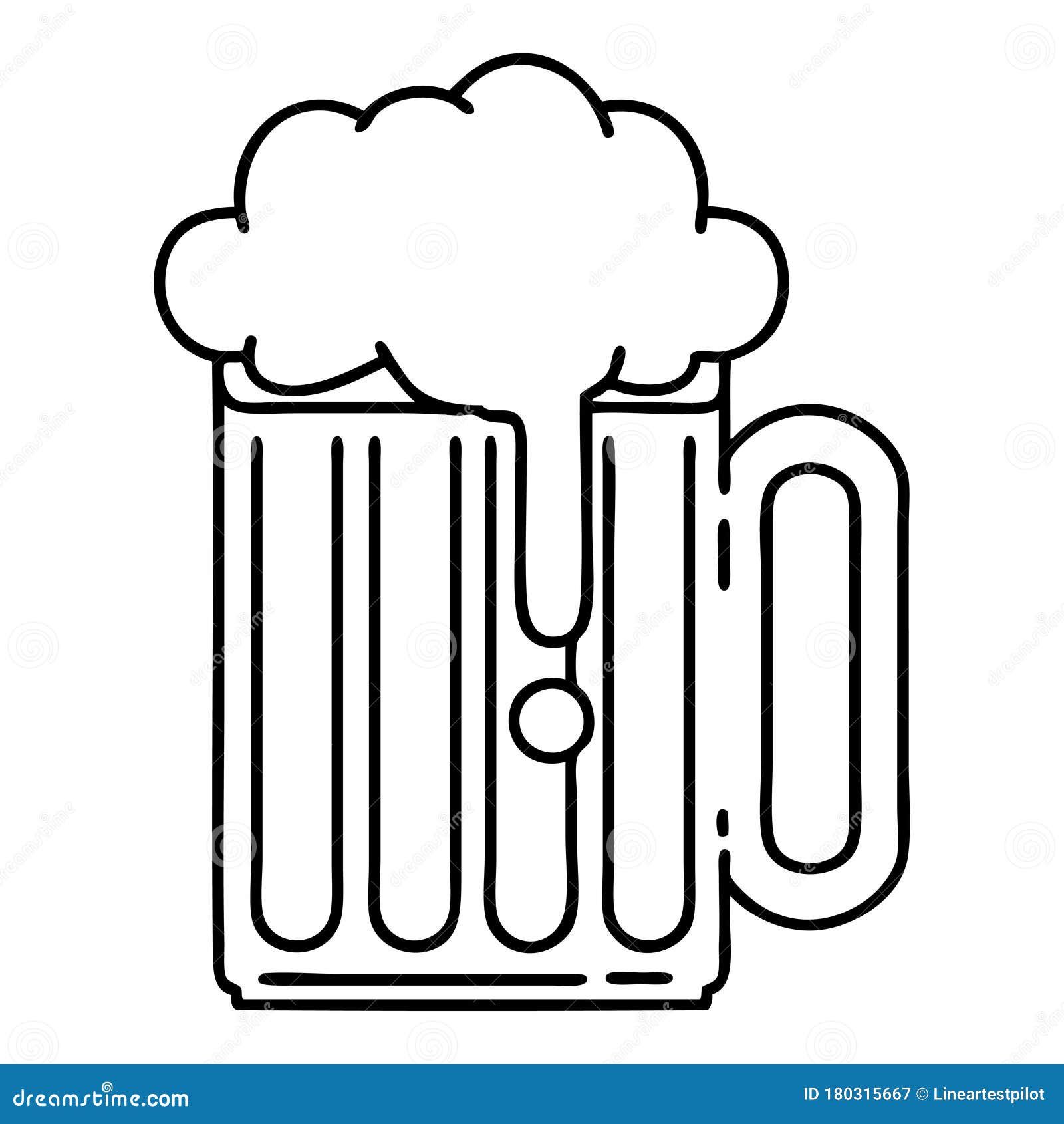 Black Line Tattoo of a Beer Tankard Stock Vector  Illustration of alcohol  tankard 180315667