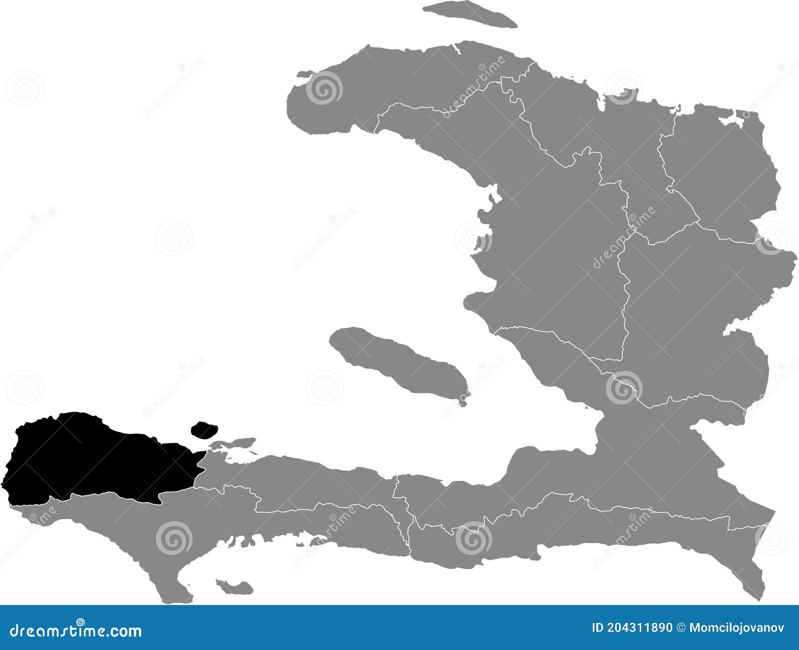 location map of grand`anse department