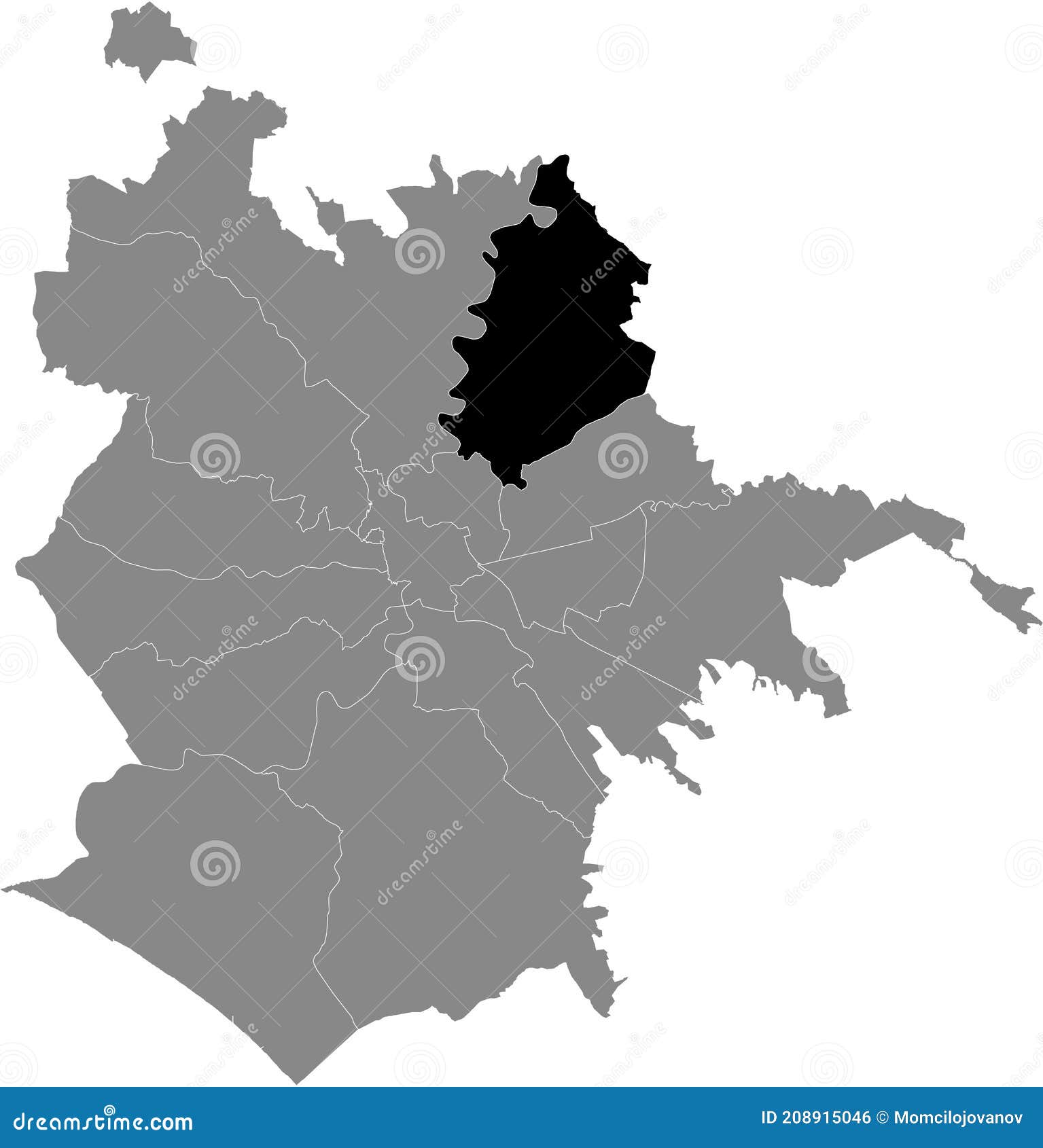 location map of municipio iii Ã¢â¬â monte sacro municipality