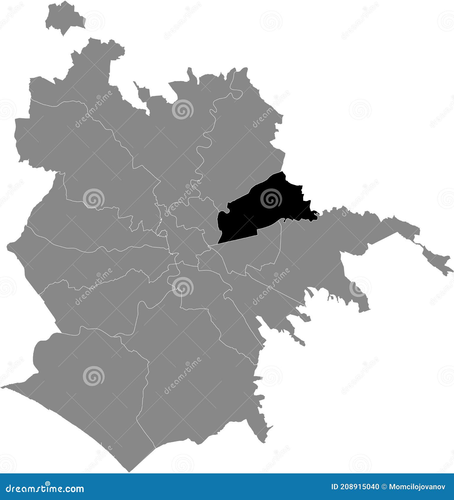 location map of municipio iv Ã¢â¬â tiburtina municipality