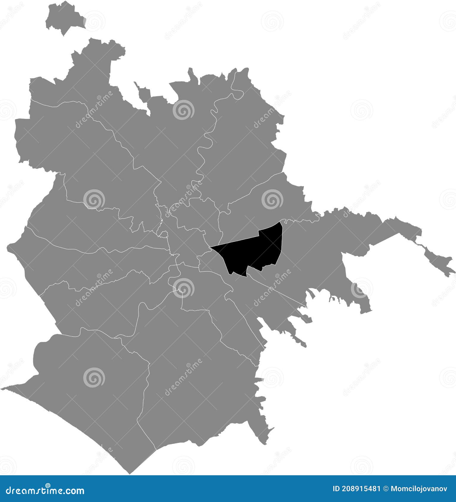 location map of municipio v Ã¢â¬â prenestino centocelle municipality