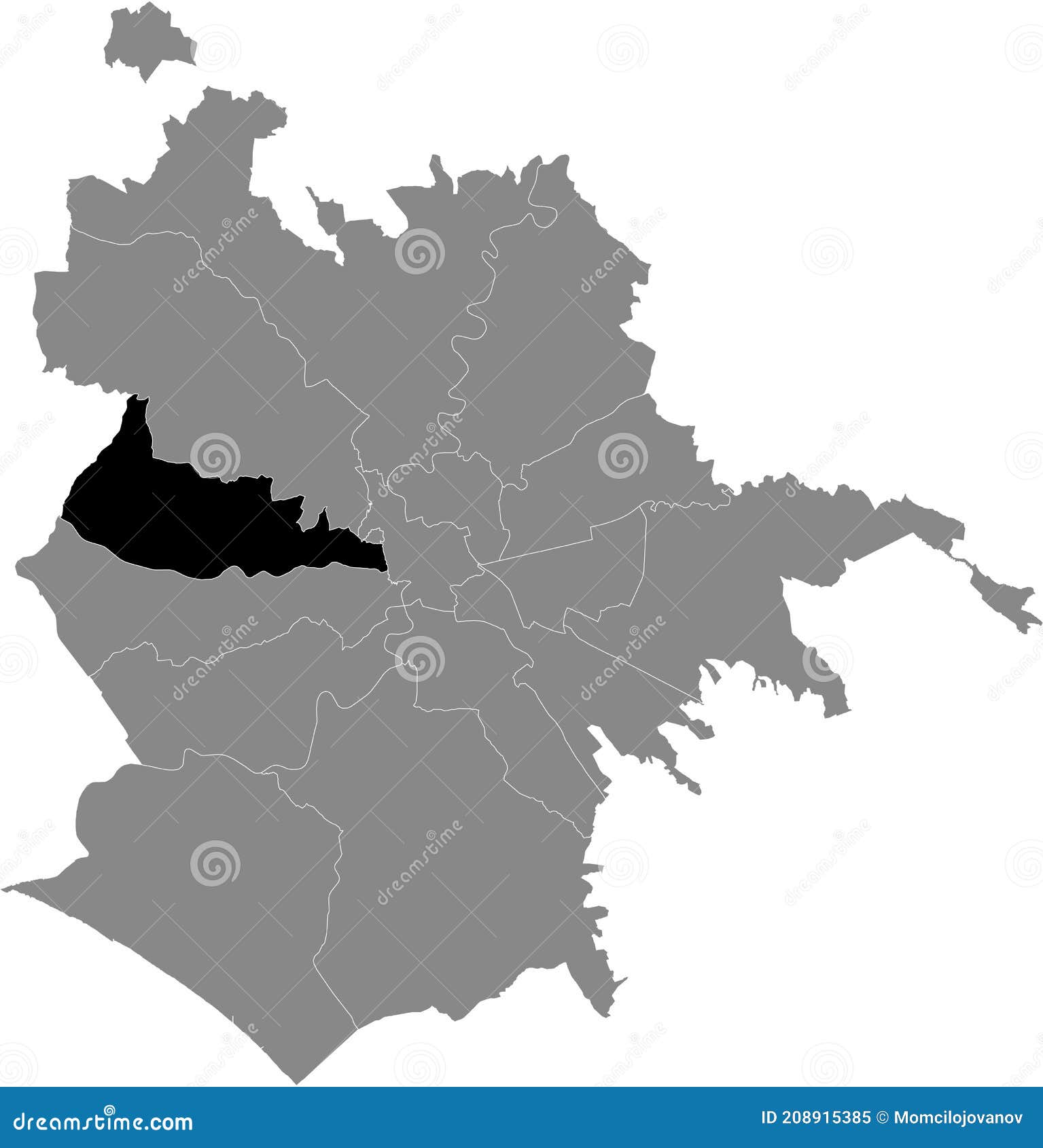 location map of municipio xiii Ã¢â¬â aurelia municipality