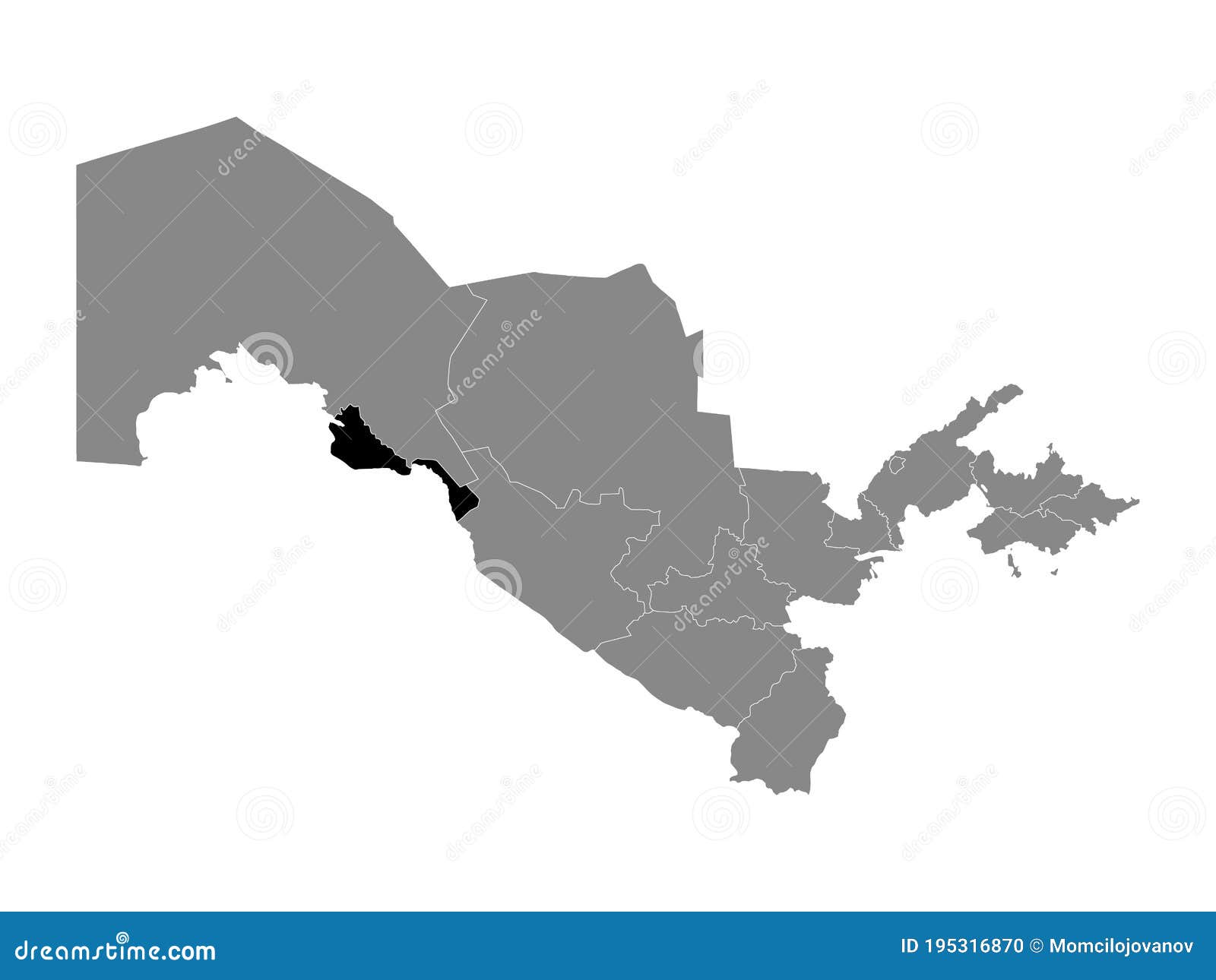 location map of xorazm region