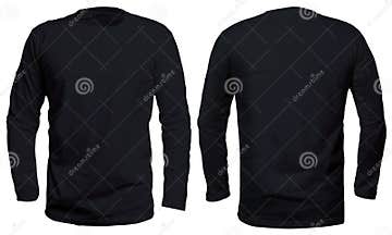 Black Long Sleeve Shirt Mock Up Stock Image - Image of advertisement ...