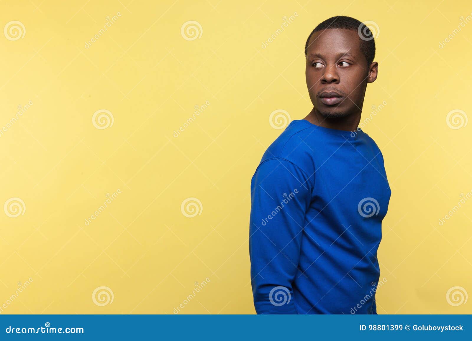 Black Male on Background with Free Space Stock Image - Image of ...