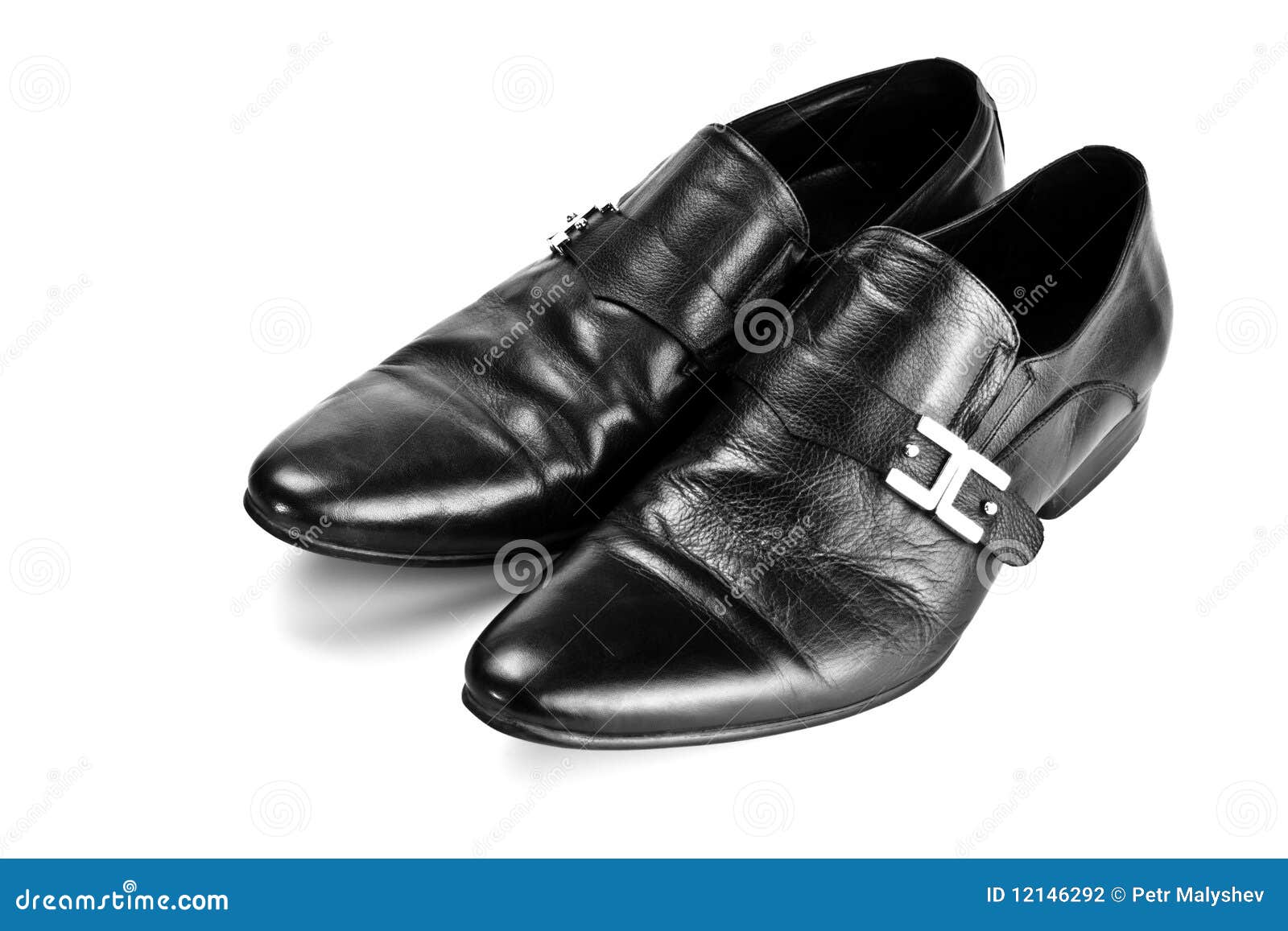Black Male Shoes with Buckles Stock Photo - Image of hike, assortment ...